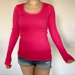 Gap body pink long sleeve t shirt size S NWT